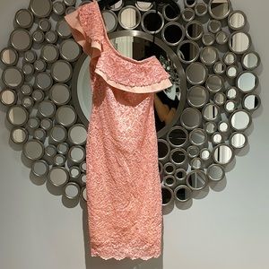 Bebe lace pink dress Xs